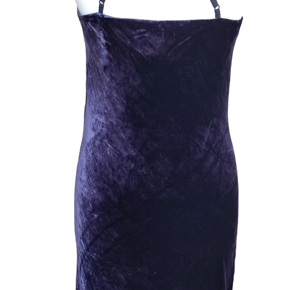 J. Crew | NWT Navy Blue Silk Velvet Lush Halter Slip Evening Dress -Size 6 - Picture 9 of 13
